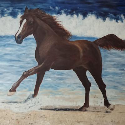 Galopade en bord de mer