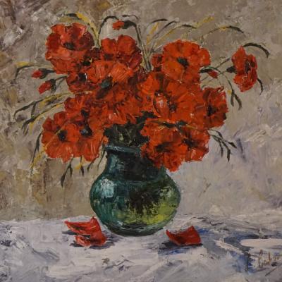 Coquelicots en vase